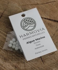 Perles Aigue Marine 4mm, 1 pièce